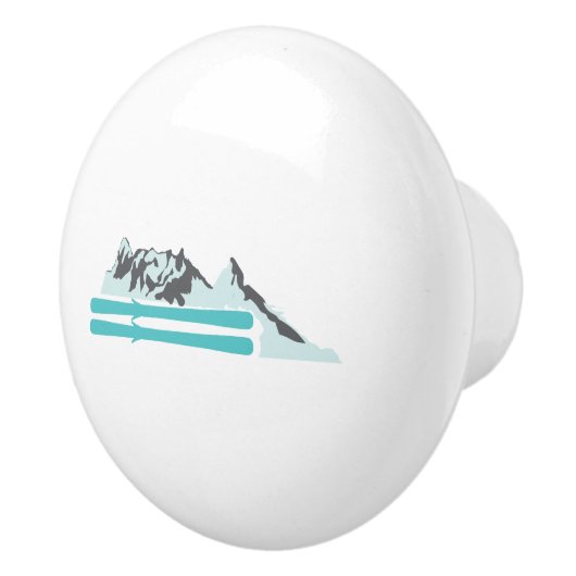 アルプススキースキーウィンタースポーツマウンテンギフトアイディア セラミックノブ (右)