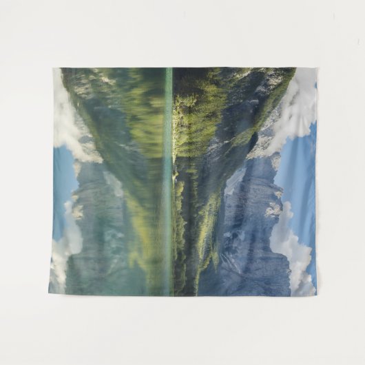 アルプスターコイズウォータービューティフルマウンテンレイク タペストリー (正面(横))