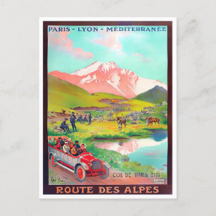 アルプスツアーフランスヴィンテージ旅行 ポストカード