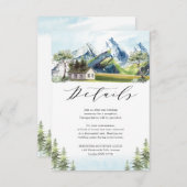 アルプスマウンテンランドスケープ結婚フォレストの詳細 エンクロージャーカード (正面/裏面)