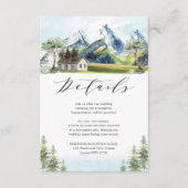 アルプスマウンテンランドスケープ結婚フォレストの詳細 エンクロージャーカード (正面)