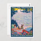 アルプスルートフランスヴィンテージ旅行 ポストカード (正面/裏面)