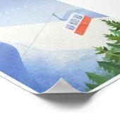 アルプスヴィンテージスキー旅行ポスター ポスター (角)