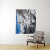 アルプス山脈と雪の中の教会 タペストリー (インサイチュ)