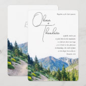 アルプス山脈のウェディング 招待状 (正面/裏面)