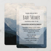 アルプス山脈の自然写真 国産 ベビーシャワー 招待状 (正面/裏面)