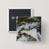 アルプス山脈の衛星画像 缶バッジ (正面&裏面)