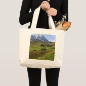 アルプス山脈素晴らし! ラージトートバッグ (正面(商品))