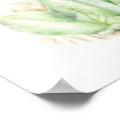 アルプス植物水彩アート ポスター (角)