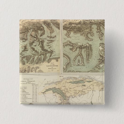 アルプス氷河系 缶バッジ (正面)