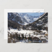 アルプス葉書に美しい雪イタリアンのユラズ ポストカード (正面/裏面)