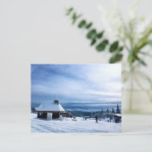 アルプス雪山のチャペル ポストカード (スタンド正面)