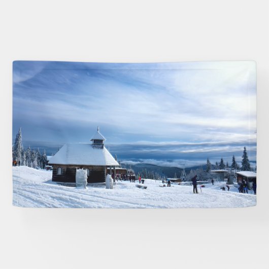 アルプス雪山のチャペル 横断幕 (横)