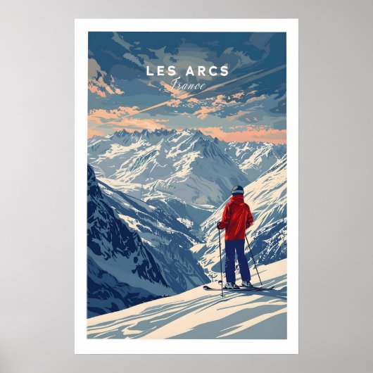 アルプス・デュエック Les Arcs 旅行ポスター - フランス 1 ポスター (正面)