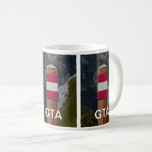 アルプス・トレイル・マーカーのグランドツアー、GTA Two-Tone コーヒーマグカップ (正面右)