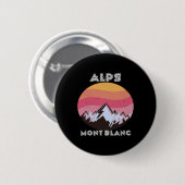 アルプス レトロ モンブラン 登山 山 登山 缶バッジ (正面&裏面)