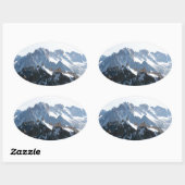 アルプス – 壮大！ 楕円形シール (シート)