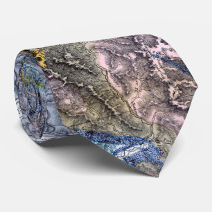 アルプス(1876年)のヴィンテージの地質地図 ネクタイ