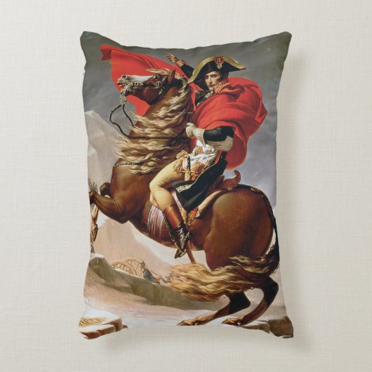 アルプス、c.1800 (キャンバスの油)を交差させているナポレオン アクセントクッション (正面(垂直))