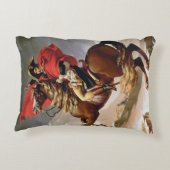 アルプス、c.1800 (キャンバスの油)を交差させているナポレオン アクセントクッション (裏面)