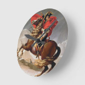 アルプス、c.1800 (キャンバスの油)を交差させているナポレオン ラウンド壁時計 (傾斜)