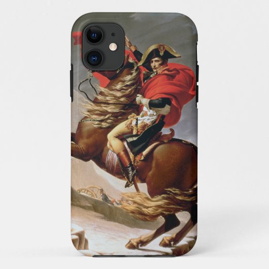 アルプス、c.1800 (キャンバスの油)を交差させているナポレオン Case-Mate iPhoneケース (裏面)