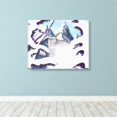 アルプフランスのス キャンバスプリント (インサイチュ (ウッドフロア))