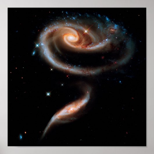 アルプ273バラ銀河 ハッブル宇宙写真 ポスター (正面)