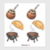 アルヘンチーナ・マテ、エンパナーダ、焼き肉 シール (シート)