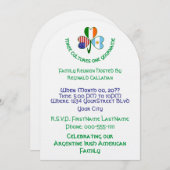 アルヘンティンアイルランドUSAフラッグシャームロックパーソナル懇親会 招待状 (正面/裏面)