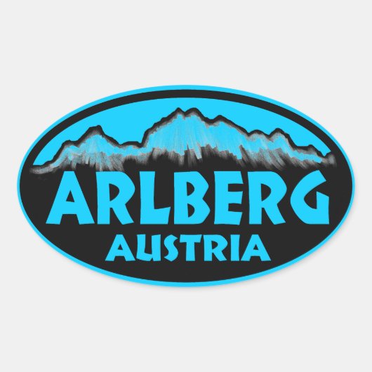 アルベルグオーストリアブルーオーバルシール 楕円形シール (正面)