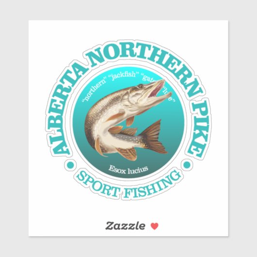 アルベルタパイク魚釣り シール (シート)