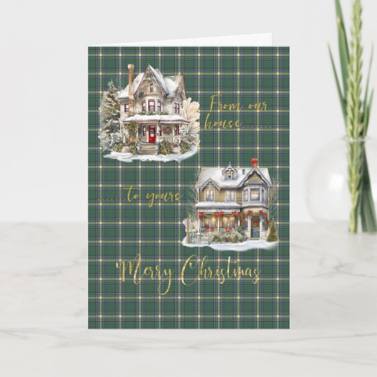 アルベルタプロヴィショナルタータンチェックホリデーカード シーズンカード (正面)