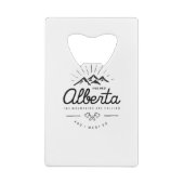 アルベルタ山脈が私が行かねばならないモノトーンのと呼んでいる クレジットカード栓抜き (裏面)