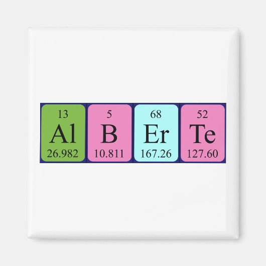 アルベルテ周期表名磁石 マグネット (正面)