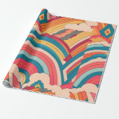 アルベルトネクスレインボーカラフルパターン ラッピングペーパー (アンロールド)