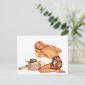 アルベルトヴァルガスヴィンテージピンアップ ポストカード (スタンド正面)