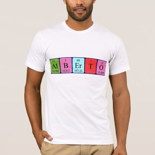 アルベルト期別テーブル名のシャツ Tシャツ (正面)