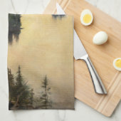 アルベルト・エーデルフェルト - カウコラの尾根に沈む夕日 キッチンタオル (四つ折り)