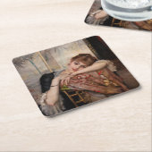 アルベルト・エーデルフェルト – ザパリジェンヌ/ヴァージニア スクエアペーパーコースター (アングル)