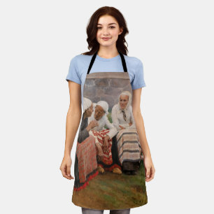 アルベルト・エーデルフェルト - 教会の外の女性たち エプロン