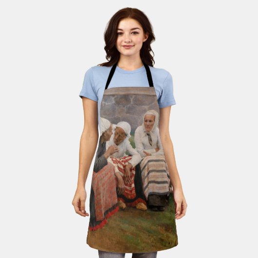 アルベルト・エーデルフェルト - 教会の外の女性たち エプロン (着用した状態)