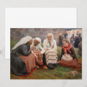 アルベルト・エーデルフェルト - 教会の外の女性たち 招待状 (正面/裏面)