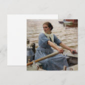 アルベルト・エーデルフェルト - 牛乳配達の少女 招待状 (正面/裏面)