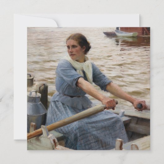 アルベルト・エーデルフェルト - 牛乳配達の少女 招待状 (正面)