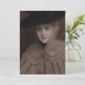 アルベルト・エーデルフェルト - 若い女性の肖像 招待状 (スタンド正面)