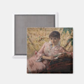アルベルト・エーデルフェルト - 読書するパリの女性 マグネット (正面/裏面)