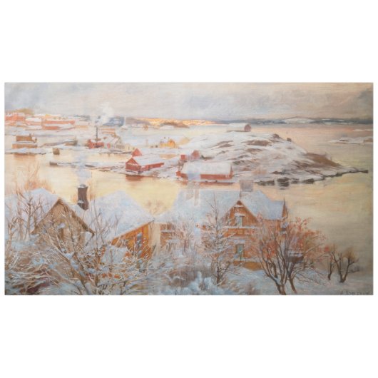 アルベルト・エーデルフェルト - 12月の日 テーブルクロス (正面(横))