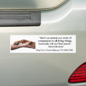 アルベルト・シュバイツァーの引用文 バンパーステッカー (車上)