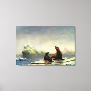アルベルト・ビエスタットによる絵画、アザラシ キャンバスプリント